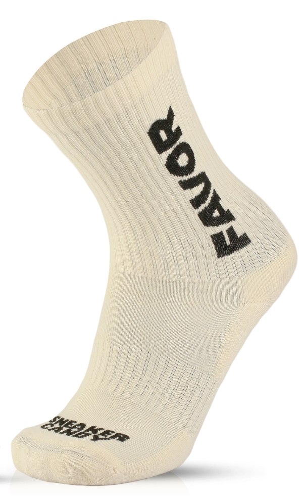 "Favor" Beige and Black Socks
