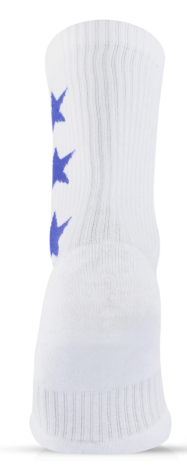 "3 Star" White & Blue Socks