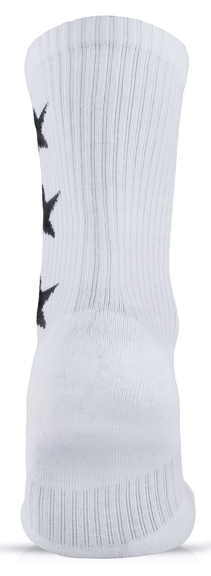 "3 Star" White and Black Socks
