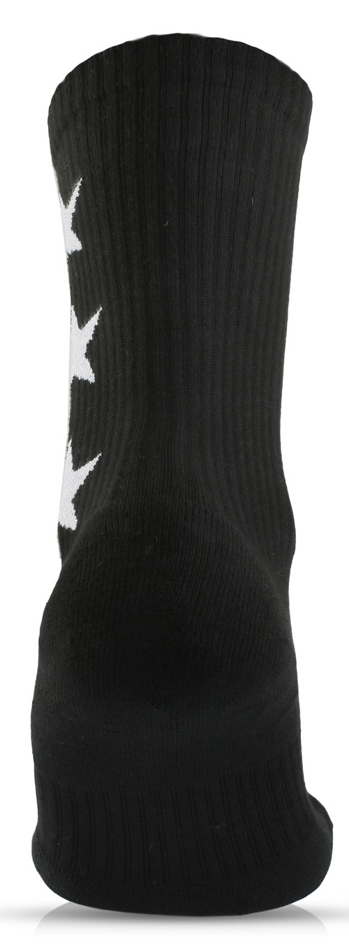 "3 Star" Black and White Socks