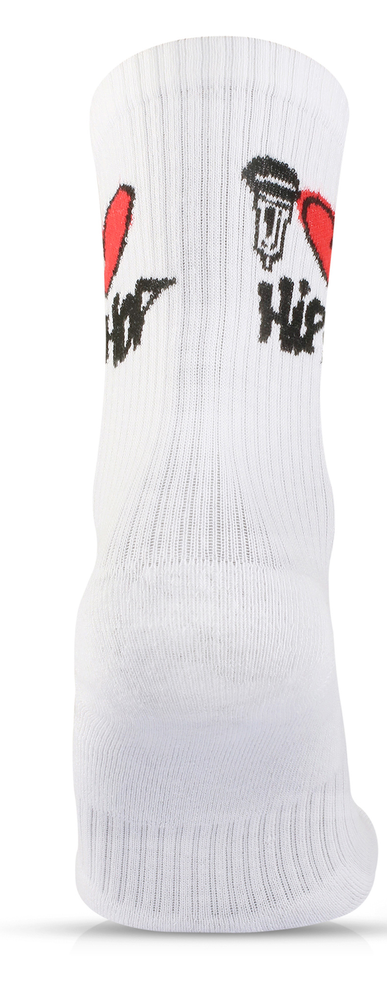 "I Love Hip Hop" White and Red Socks