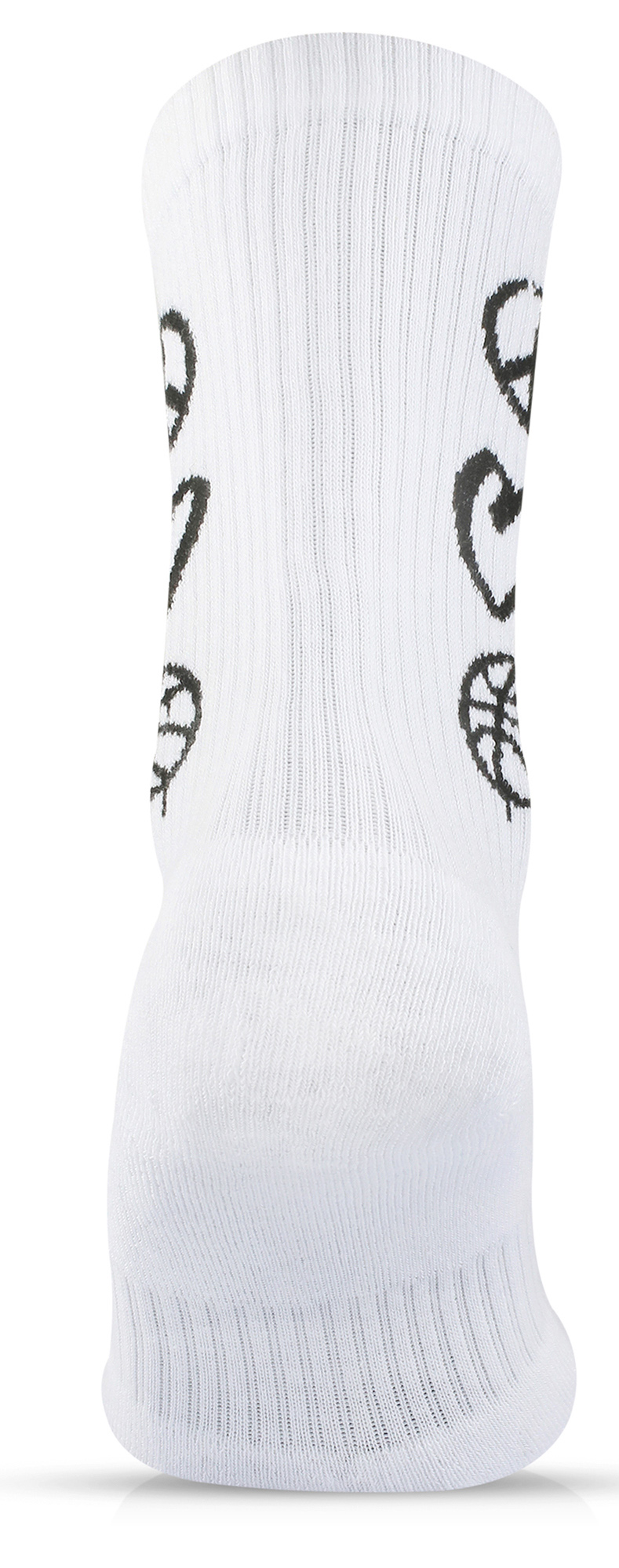 "Peace, Love, & Basketball" White and Black Socks