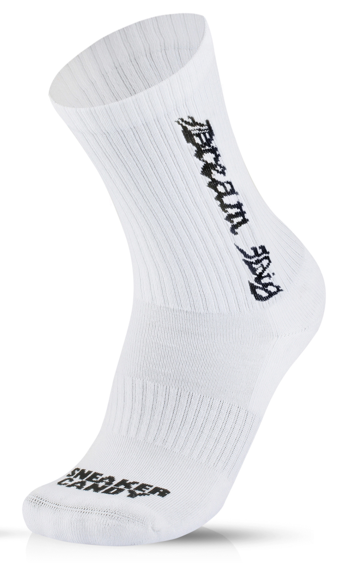 "Dream Big" White and Black Socks